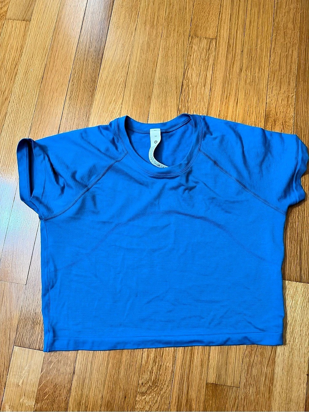 lululemon Swiftly Tech Cropped Short-Sleeve Shirt 2.0 Blue Size 12